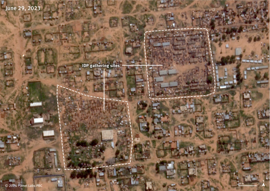 Satellite image of al-Jamarek on June 29